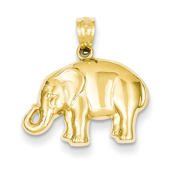 Elephant Pendant 14k Gold Polished C4040
