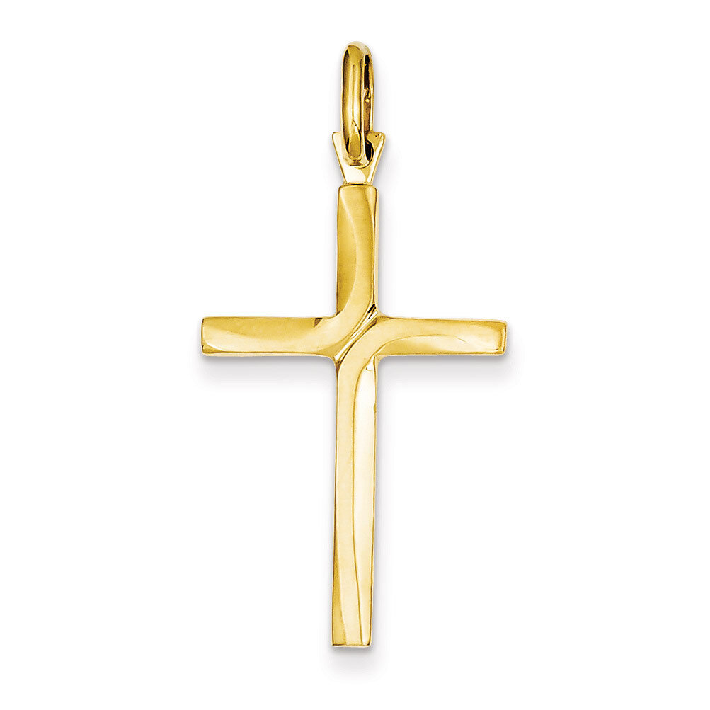 Satin Finish Accent Stick Cross Pendant 14k Gold C4219, MPN: C4219, 637218063529