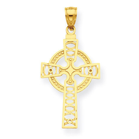 Celtic Cross with Eternity Circle Pendant 14k Gold C4250