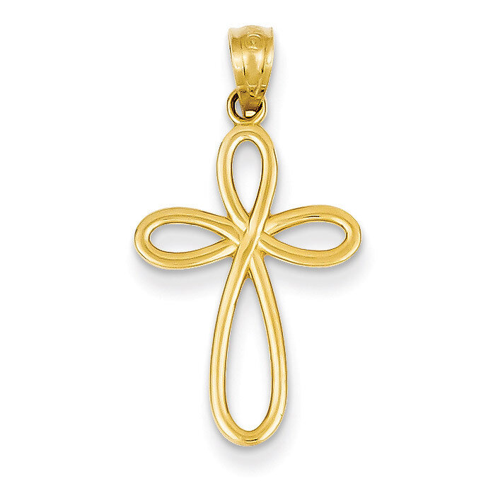 Ribbon Cross Pendant 14k Gold C4508, MPN: C4508, 886774618203