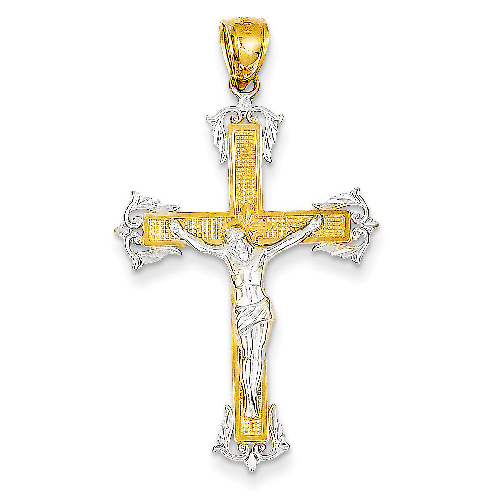 Crucifix Pendant 14k Two-Tone Gold C4519