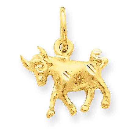 Taurus Zodiac Charm 14k Gold C477