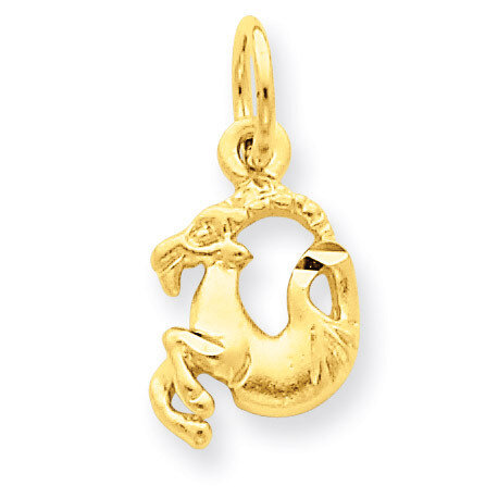 Capricorn Zodiac Charm 14k Gold C485