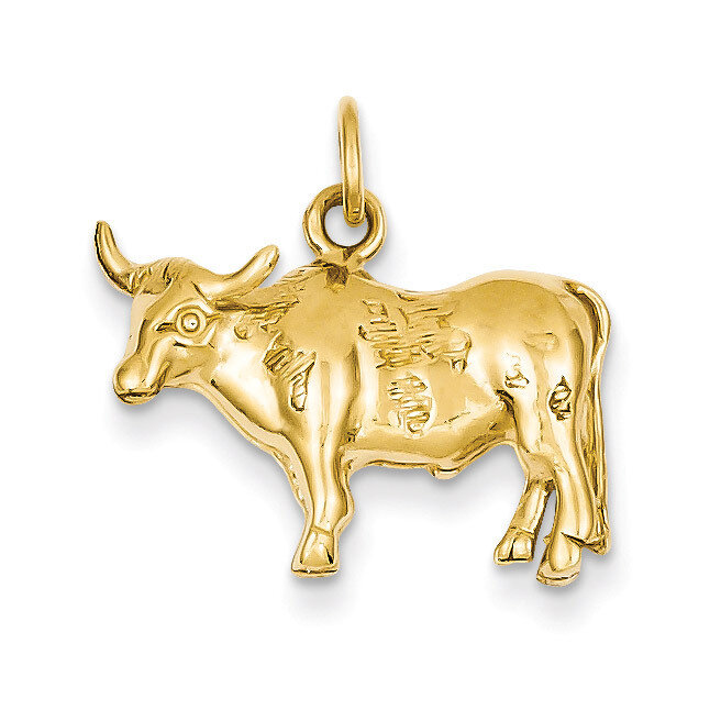 Steer Pendant 14k Gold C541