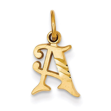 Initial A Charm 14k Gold C565A