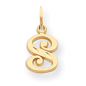 Initial S Charm 14k Gold C565S