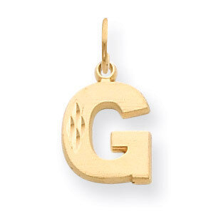 Initial G Charm 14k Gold C566G