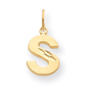 Initial S Charm 14k Gold C566S