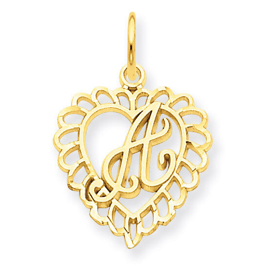 Initial A Charm 14k Gold C568A