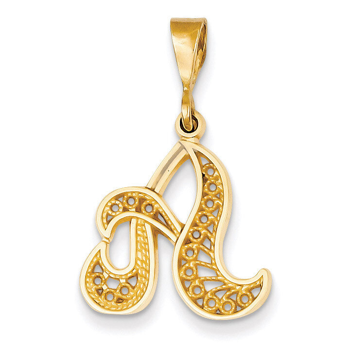 Initial A Charm 14k Gold C569A