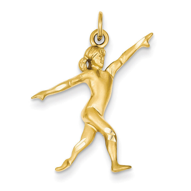 Gymnast Charm 14k Gold C590