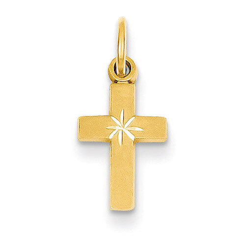 Tiny Cross Charm 14k Gold C762, MPN: C762, 883957247175