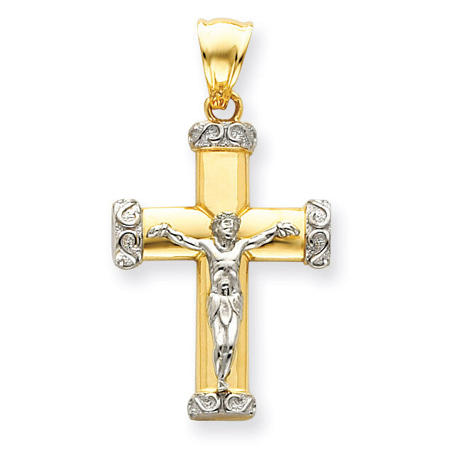 Crucifix Pendant 14k Two-Tone Gold C961