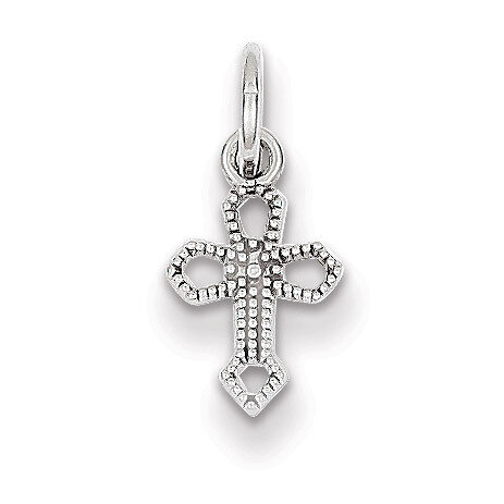 Passion Cross Charm 14k White Gold CH132