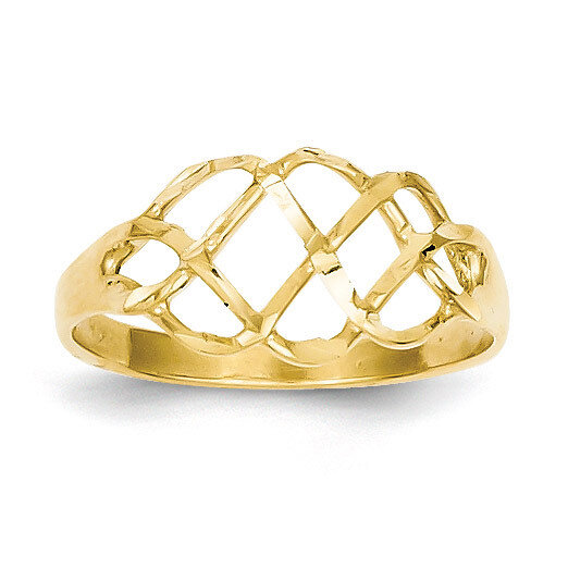 Diamond-Cut Fancy Ring 14k Gold Polished CH270, MPN: CH270, 886774091921