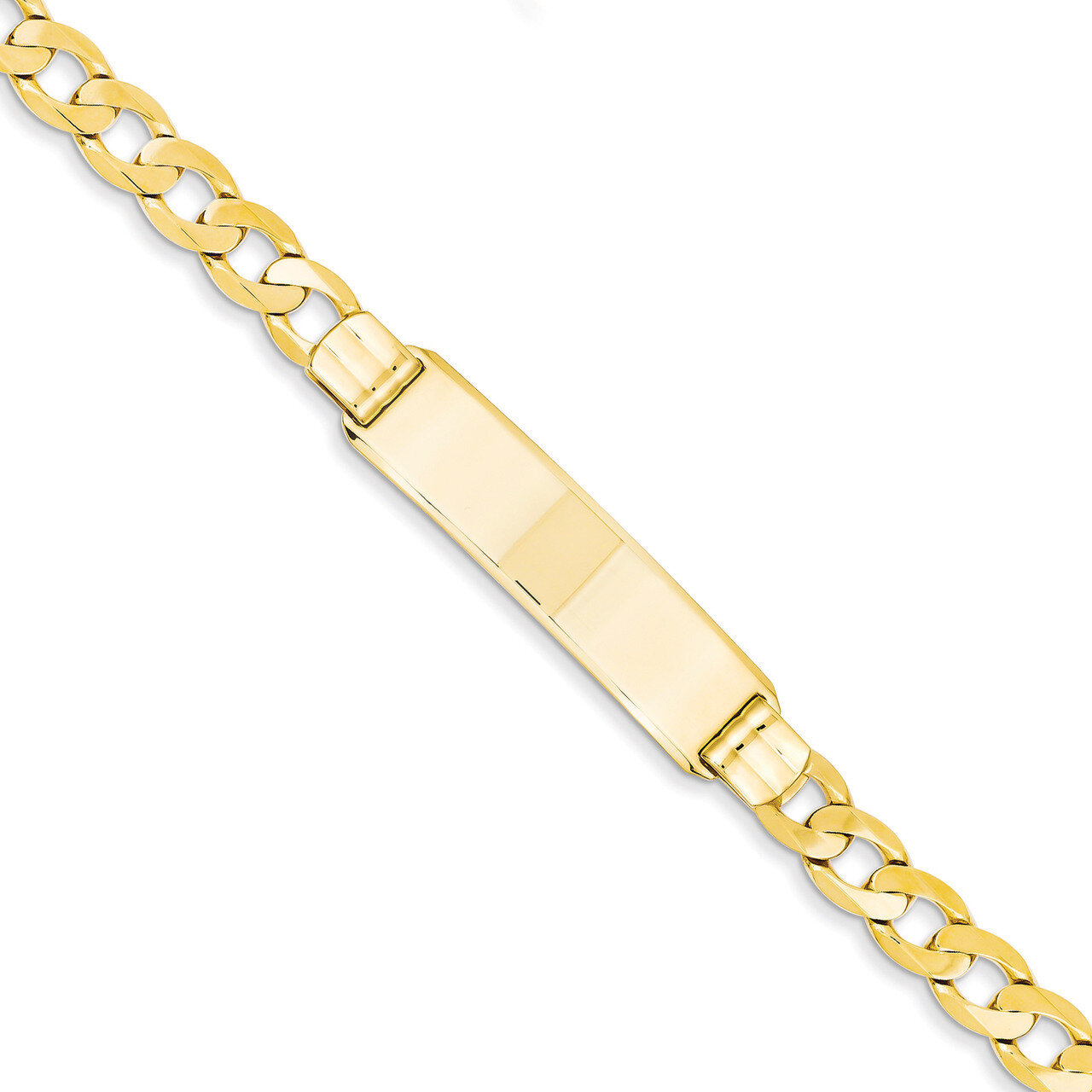 Curb ID Bracelet 8 Inch 14k Gold CUR200ID-8