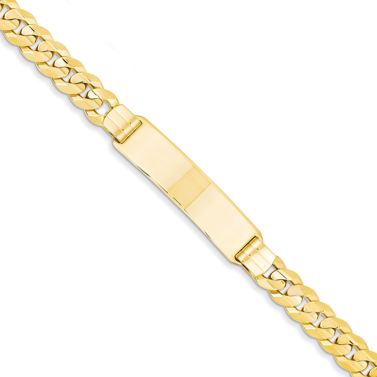 Curb ID Bracelet 8 Inch 14k Gold CUR220ID-8