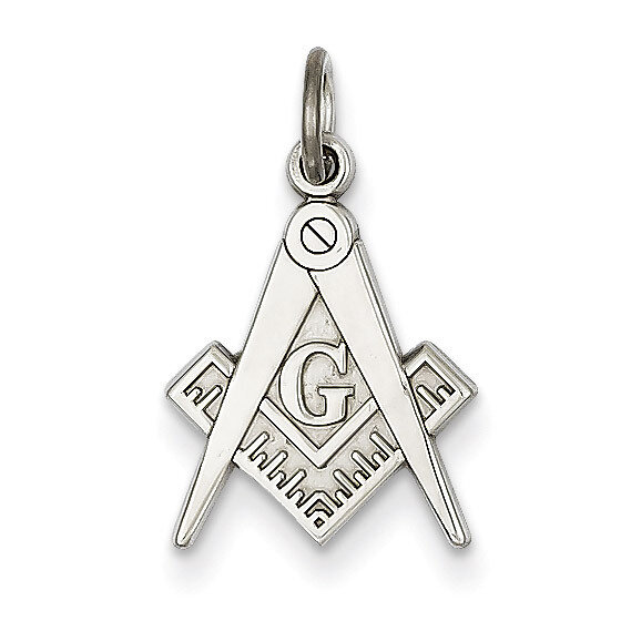 Polished Masonic Charm 14k White Gold D1250, MPN: D1250, 886774277523