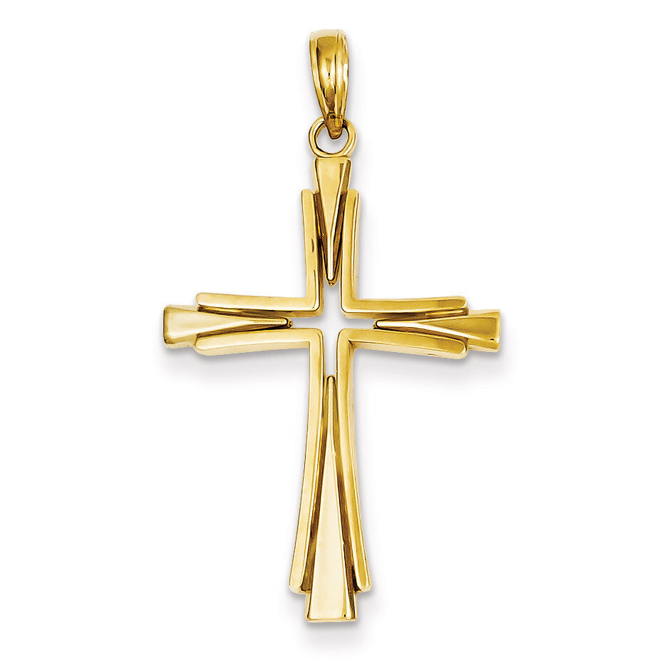 Solid Cross Pendant 14k Gold Polished D1541, MPN: D1541, 637218017539