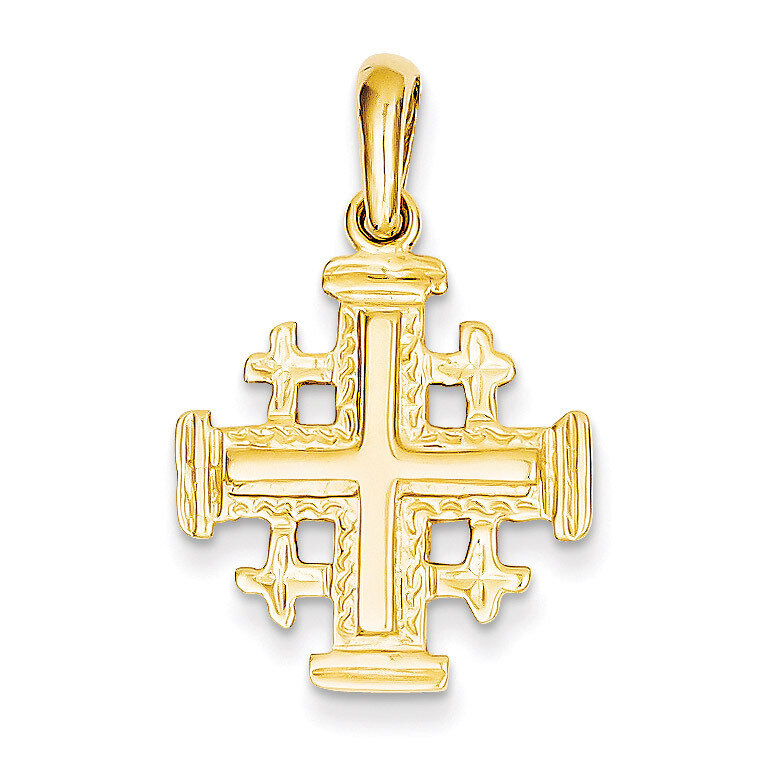 Jerusalem Cross Pendant 14k Gold D1656
