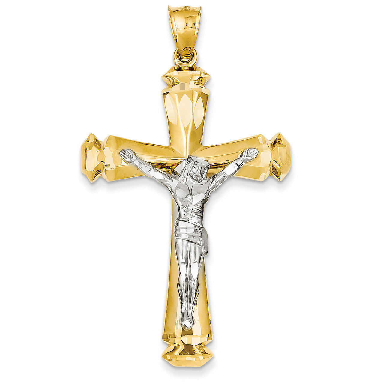 Crucifix Pendant 14k Two-Tone Gold D1678
