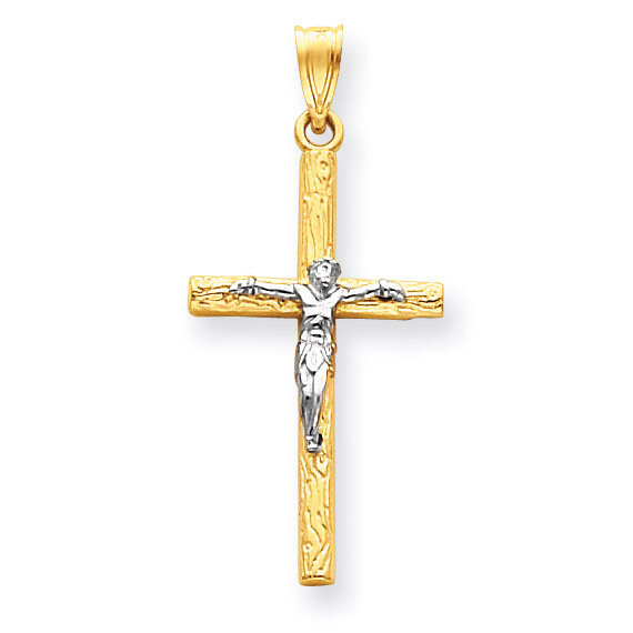 Crucifix Pendant 14k Two-Tone Gold D1684