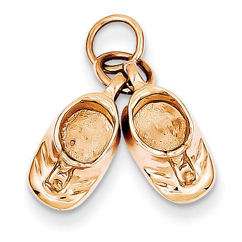 Baby Shoes Charm 14k Rose Gold D1729, MPN: D1729, 883957898766