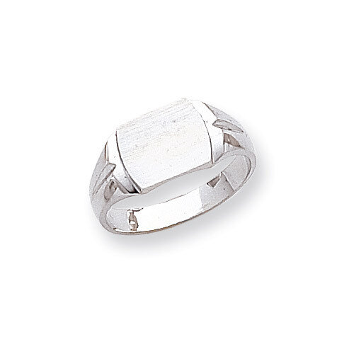 Mens Signet Ring 14k White Gold D1841, MPN: D1841, 883957478104