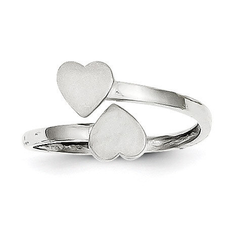 Double Heart Ring 14k White Gold D1886, MPN: D1886, 752908996922