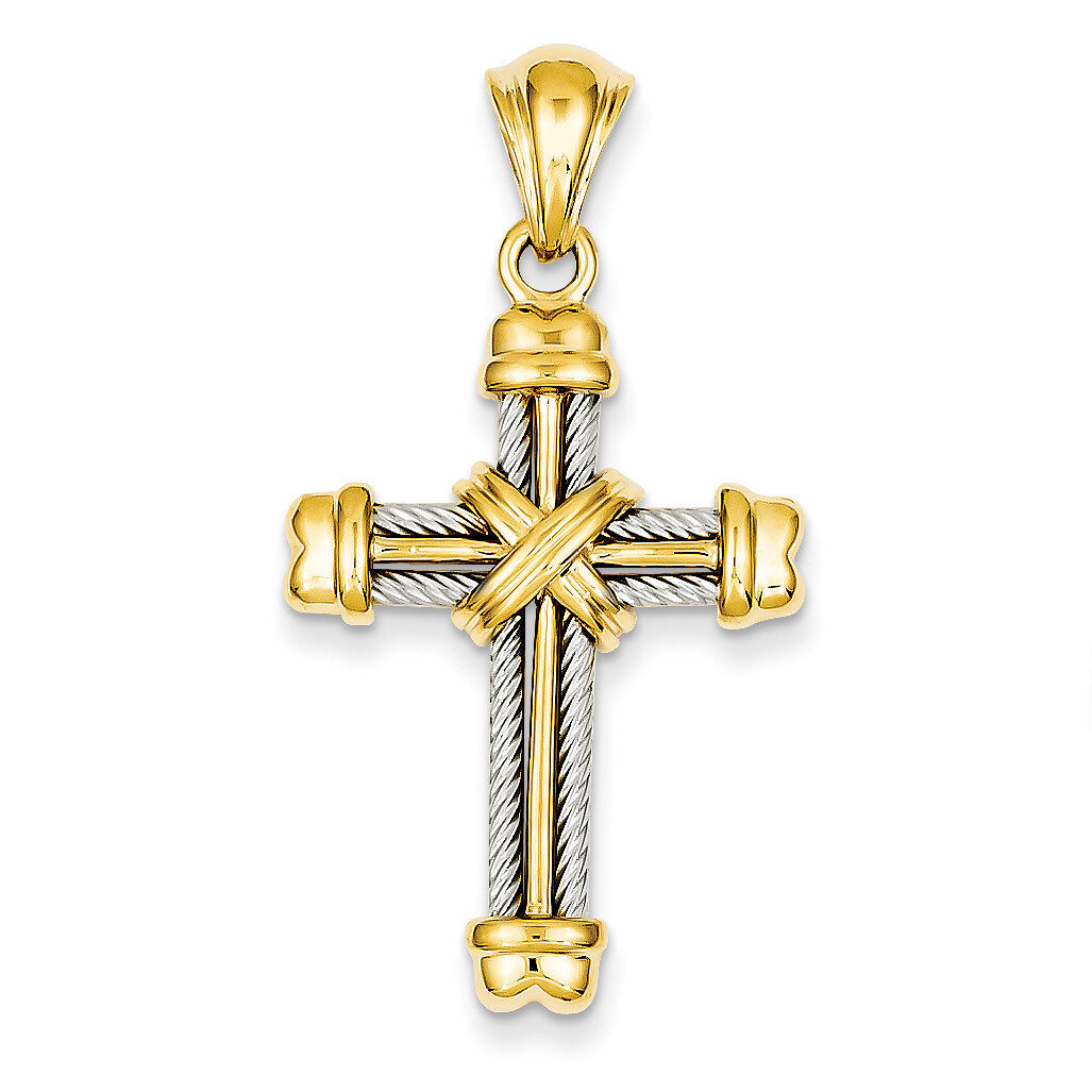 Cross Pendant 14k Two-Tone Gold D254, MPN: D254, 883957136462