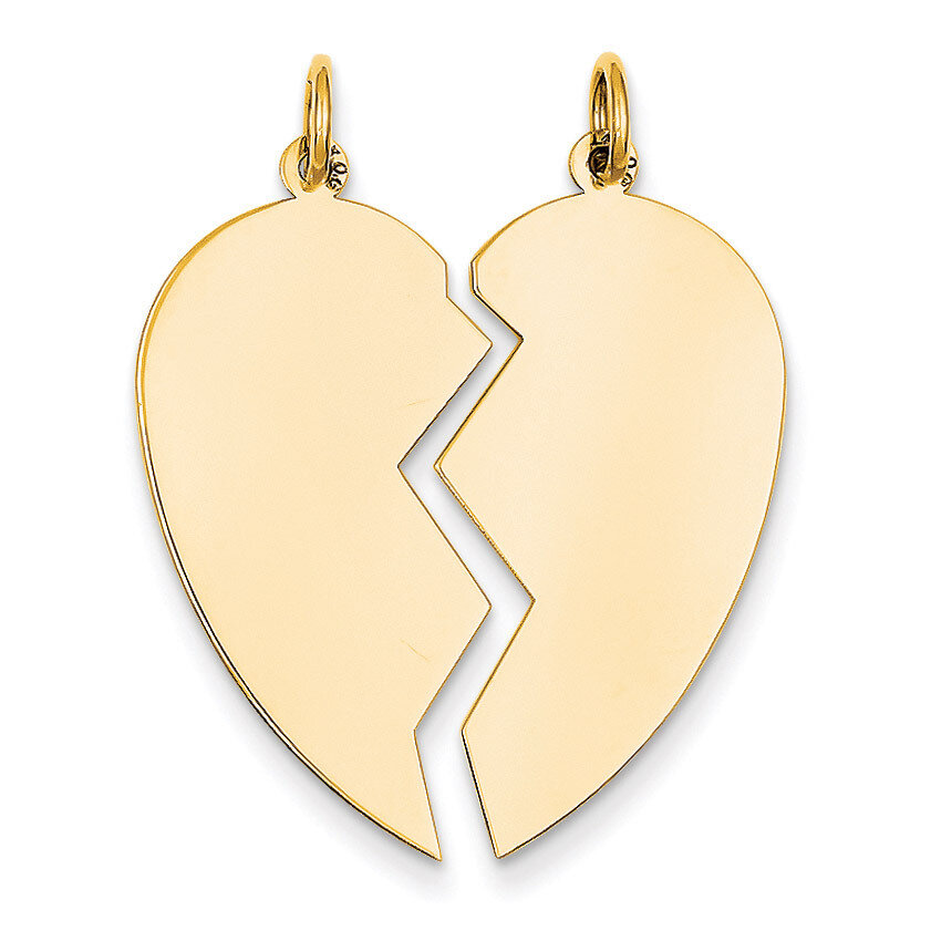 2 piece Heart Charm 14k Gold D328