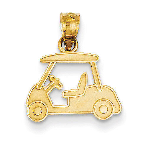 Golf Cart Charm 14k Gold D3359