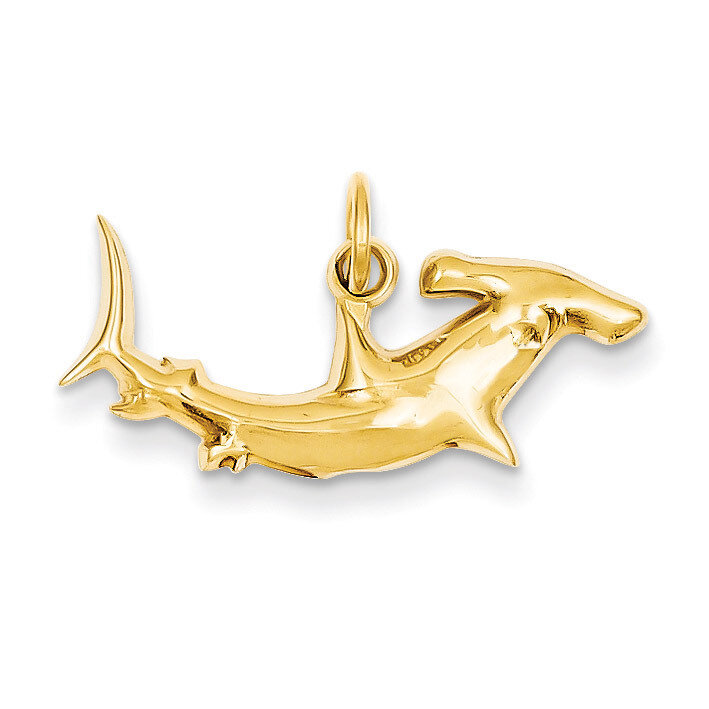 Hammerhead Shark Charm 14k Gold D3450