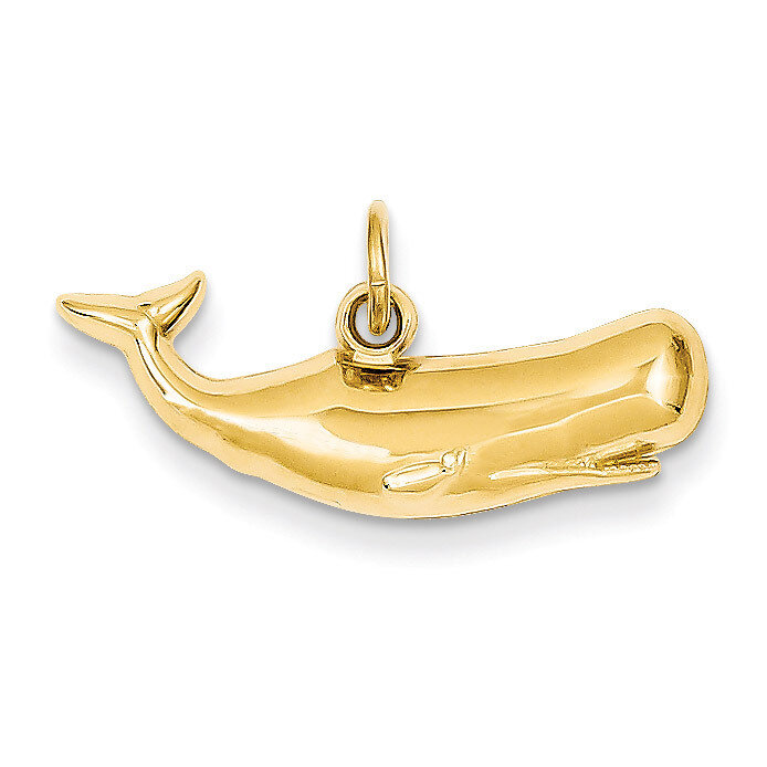 Sperm Whale Charm 14k Gold D3451