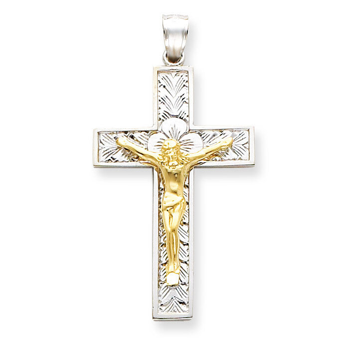 Crucifix Pendant 14k Two-Tone Gold D347, MPN: D347, 886774093635