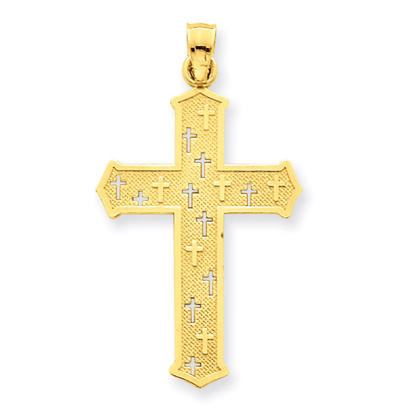 Passion Cross Pendant 14k Gold D3523