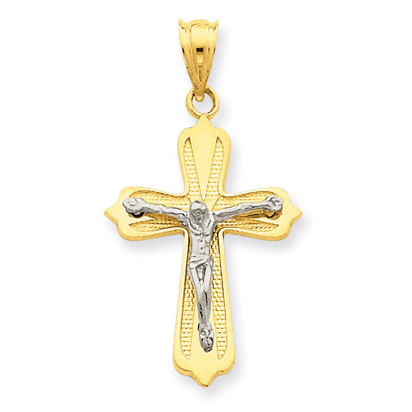 Crucifix Pendant 14k Two-Tone Gold D3658