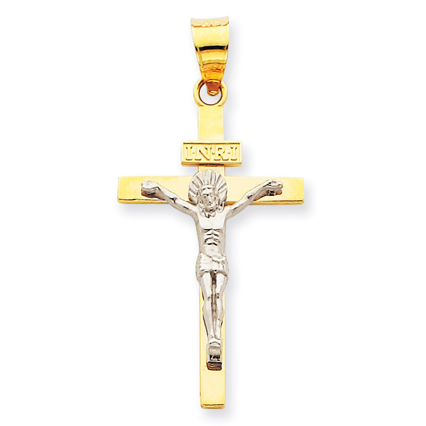 INRI Crucifix Pendant 14k Two-Tone Gold D3668