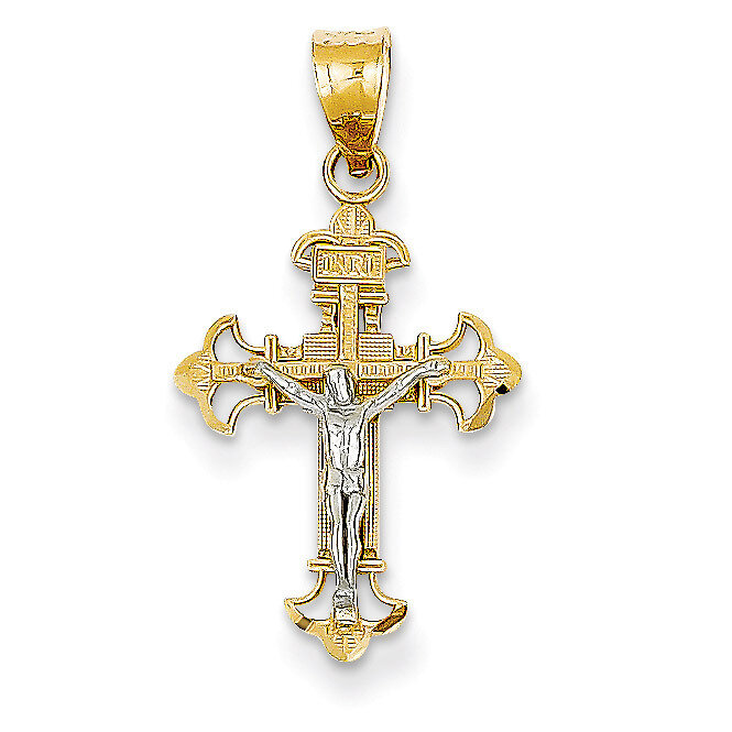 INRI Crucifix Charm 14k Two-Tone Gold D3675