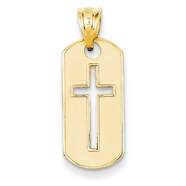 Cross Cut-out Pendant 14k Gold Polished D3794, MPN: D3794, 886774093888