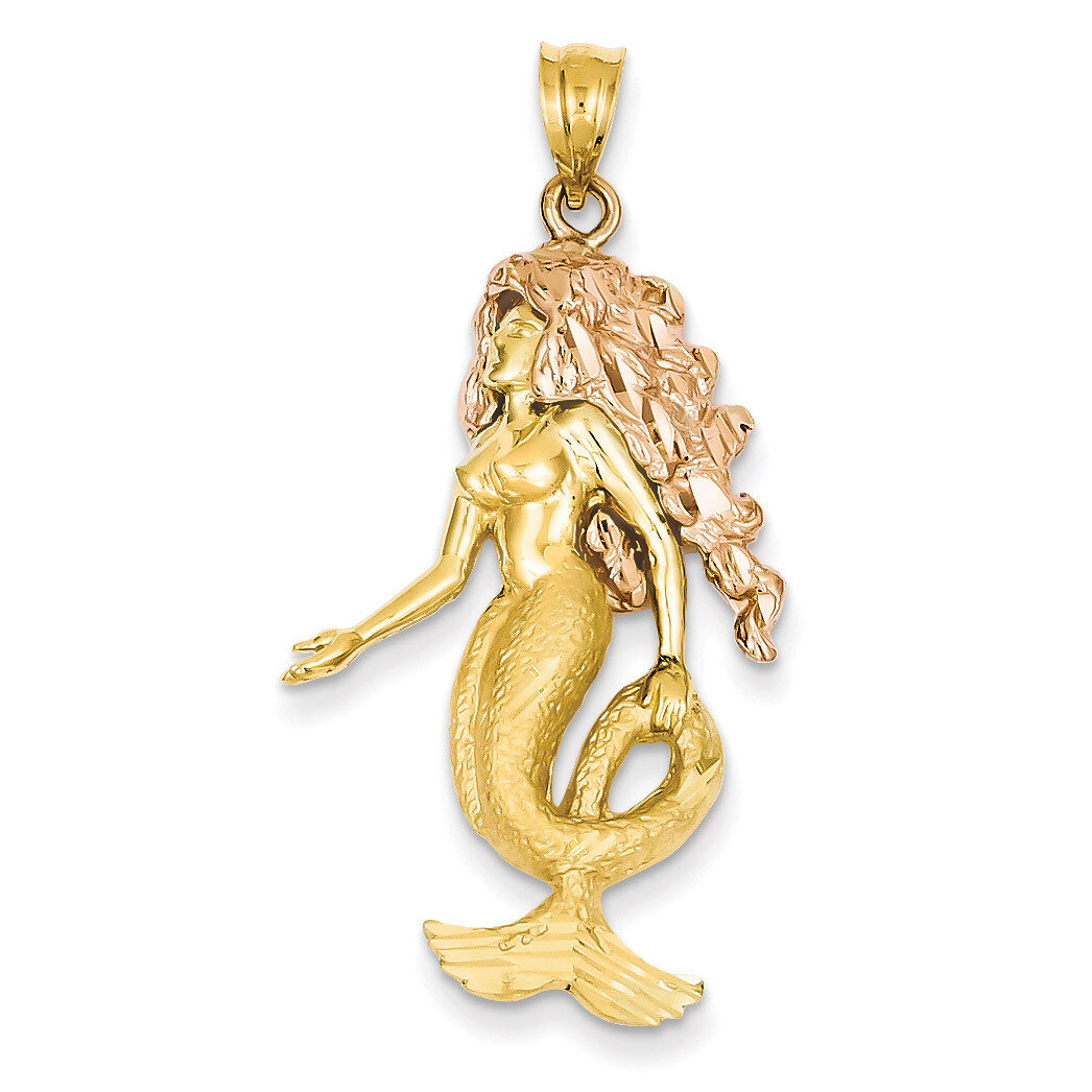 Mermaid Charm 14k Two-Tone Gold D712