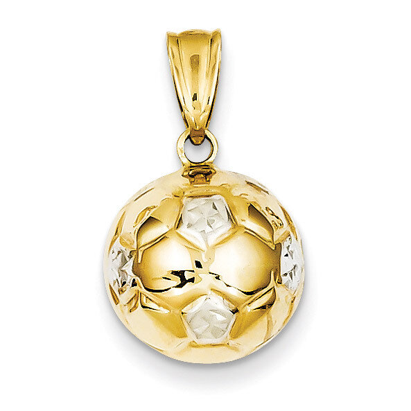 Soccer Ball Pendant 14k Gold D724, MPN: D724, 869786765301
