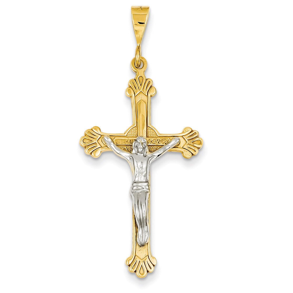 Crucifix Pendant 14k Two-Tone Gold D870