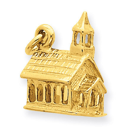 3-D Church Charm 14k Gold D987, MPN: D987, 883957283968