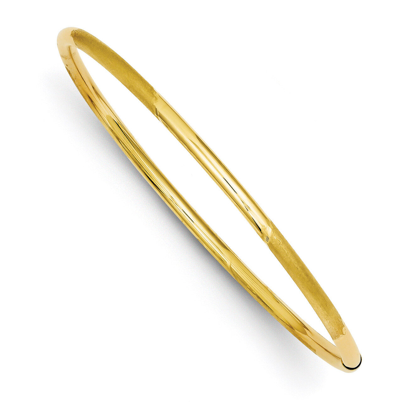 3mm Polished and Satin Finish Slip-on Bangle 14k Gold DB479, MPN: DB479, 883957899824