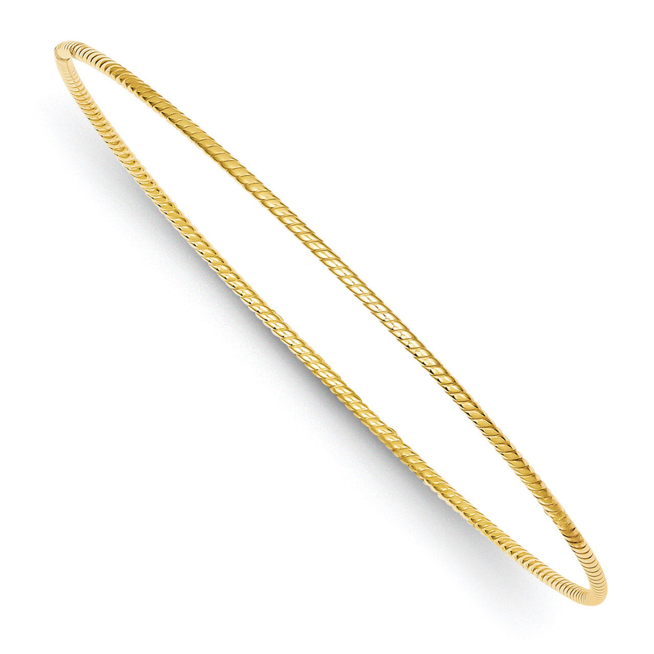 1.5mm Twist Slip-on Bangle Bracelet 14k Gold DB541
