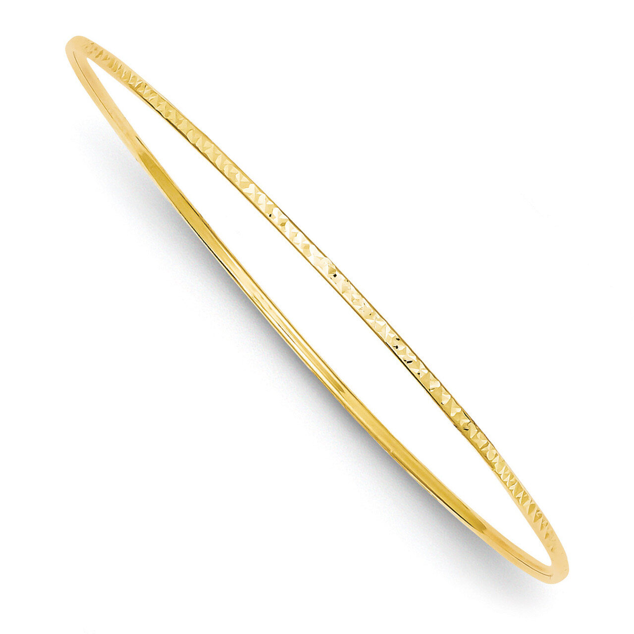 1.5mm Diamond-Cut Slip-on Bangle Bracelet 14k Gold DB544