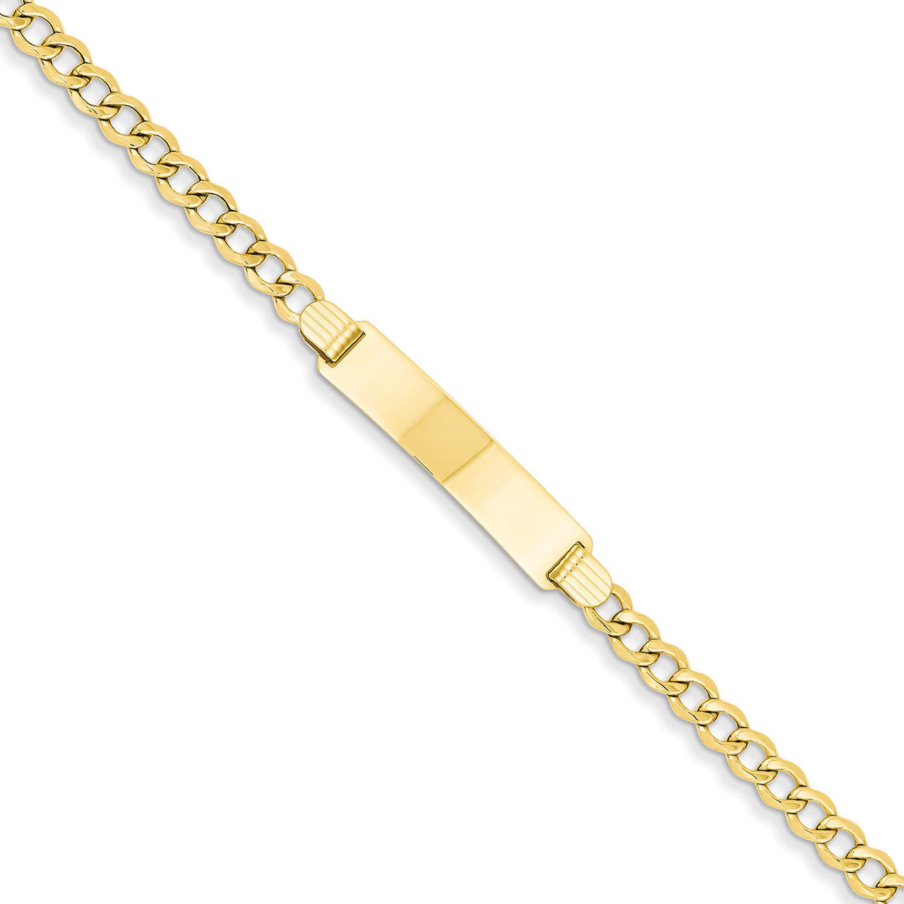 Curb Link 6.75mm Id Bracelet 7 Inch 14k Gold DCID110-7