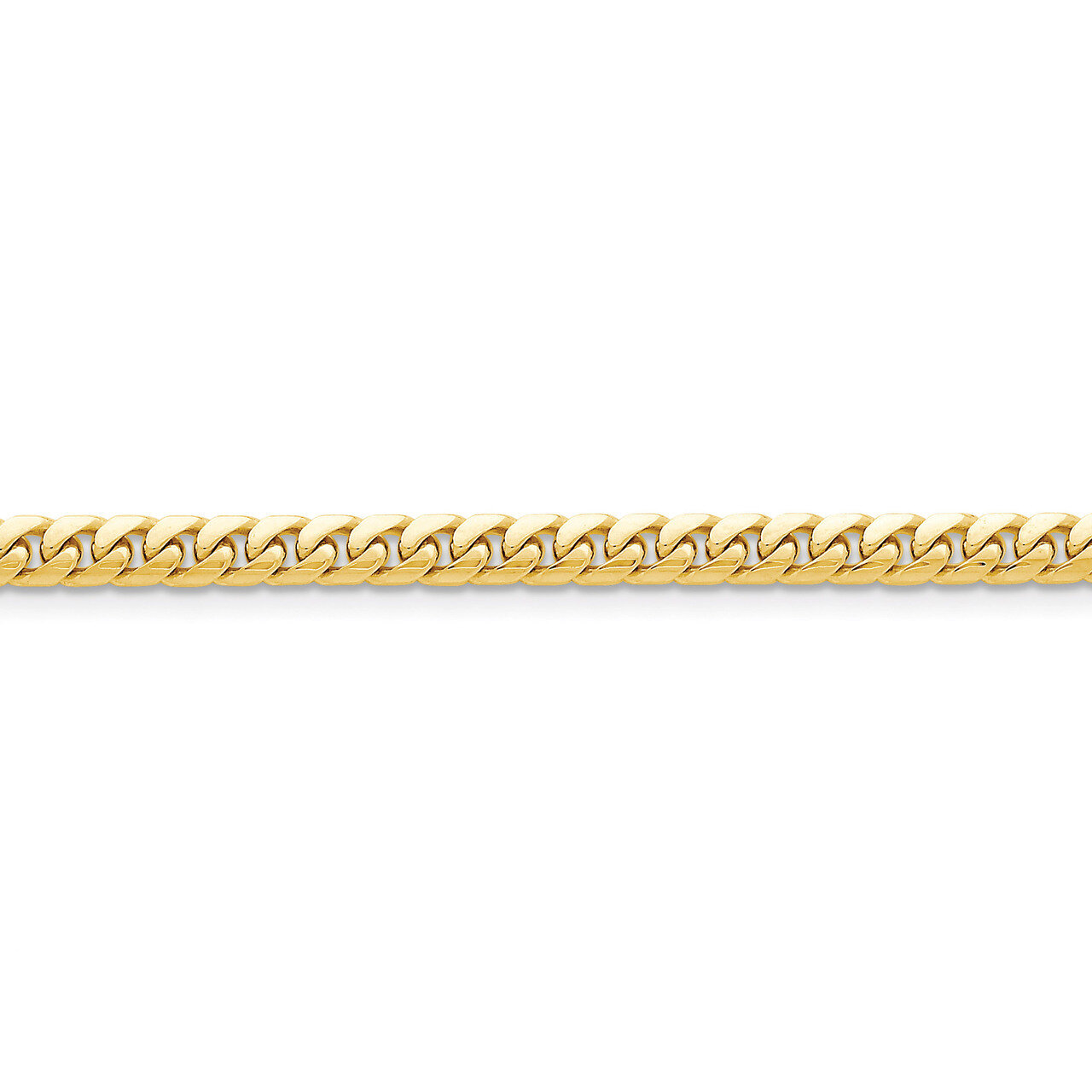 5mm Domed Curb Chain 18 Inch 14k Gold DCU160-18