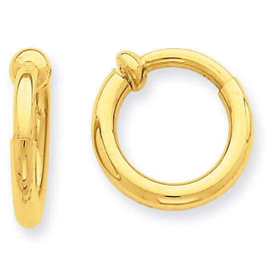 Non-Pierced Hoop Earrings 14k Gold E658